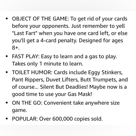 4/$20 FART - The Explosive Card Game. - Picture 5 of 5